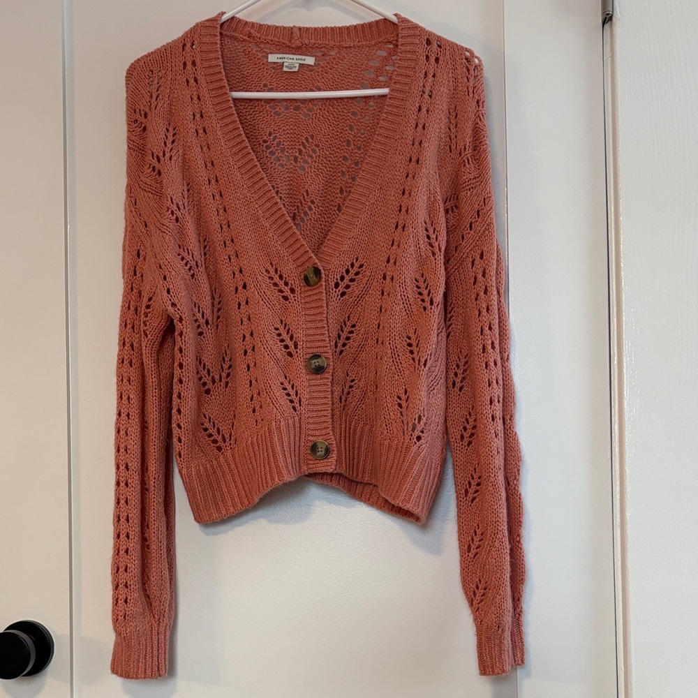 American Eagle Outfitters Coral Cardigan